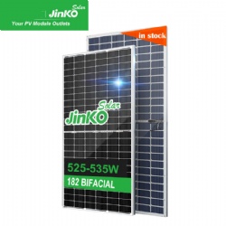 JinKo Transparent Backsheet Mono Bifacial Solar Panel 182mm Solar Cell 525W 530W 535W Price by Lvchen Supplier