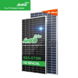 JinKo Transparent Backsheet Mono Bifacial Solar Panel 182mm Solar Cell 565W 570W 575W Price by Lvchen Supplier