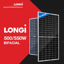 Tier 1 solar panel Longi solar high efficiency bifacial photovoltaic module 500W 535W 540W 545W 550W PV solar panel