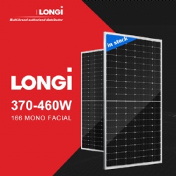 Longi solar bifacial mono half cell panel 370W 375W 380W 440W 445W 450W 455W 460W solar energy panel
